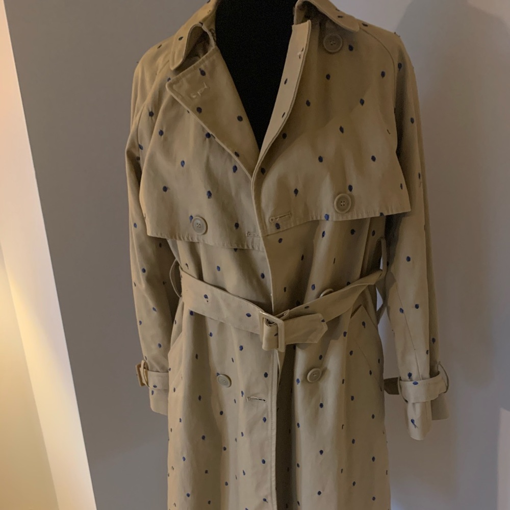 Cotton polco dot trench